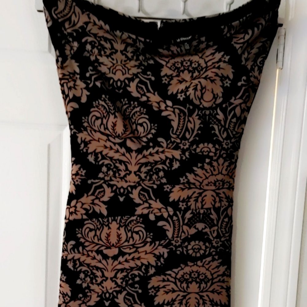 Suede printed dress